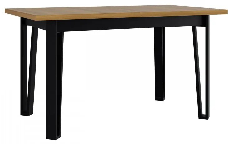 Masă sufragerie extensibilă Elarna 80 x 140 180 III (Stejar grandson + Negru) (pentru 4-8 persoane). 1105377