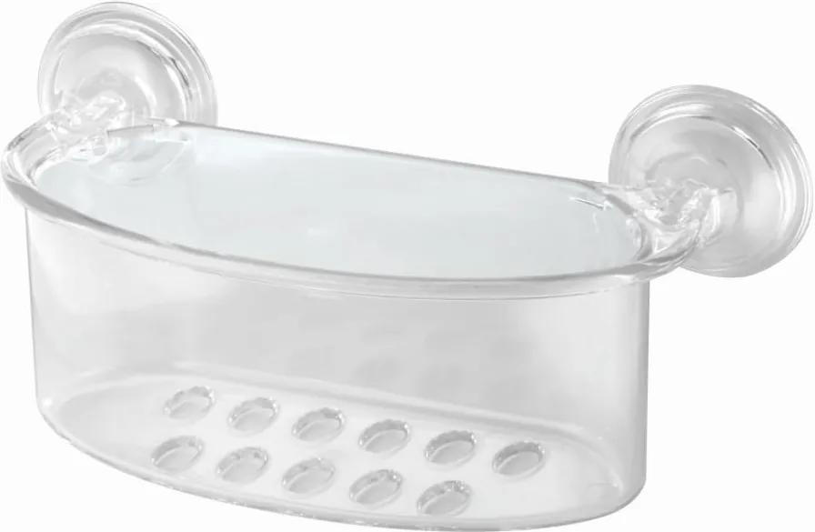Coș transparent cu ventuză iDesign Shower Basket