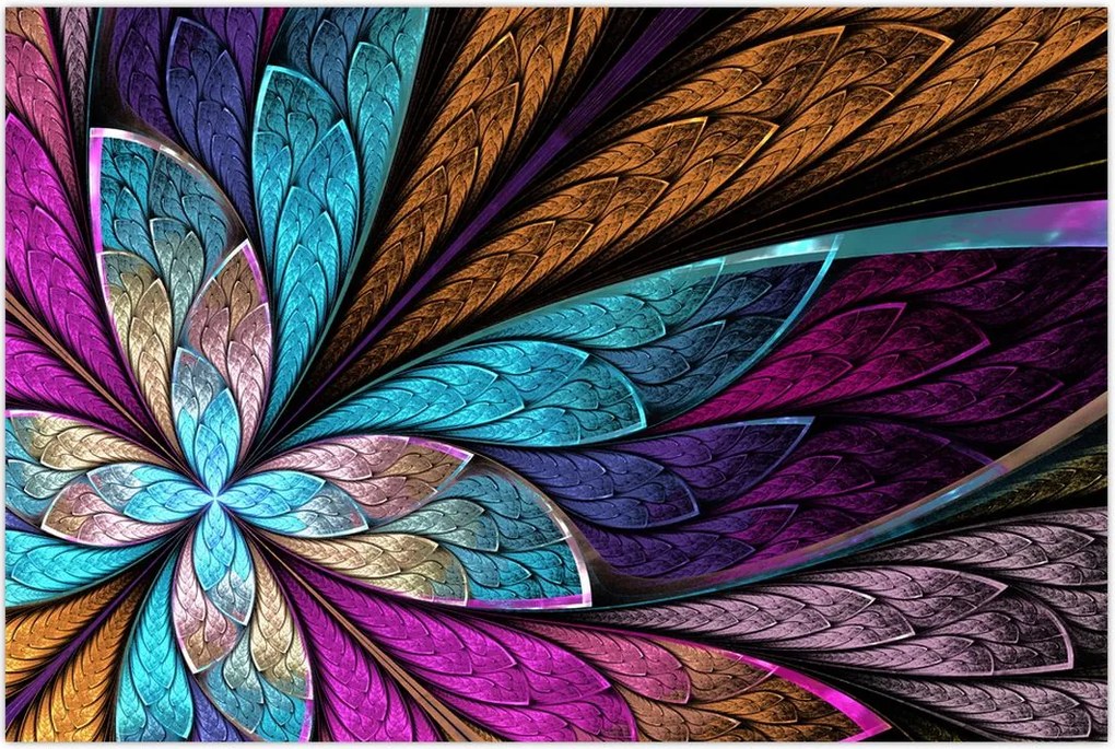 Tablou - Floare, abstracție (90x60 cm)