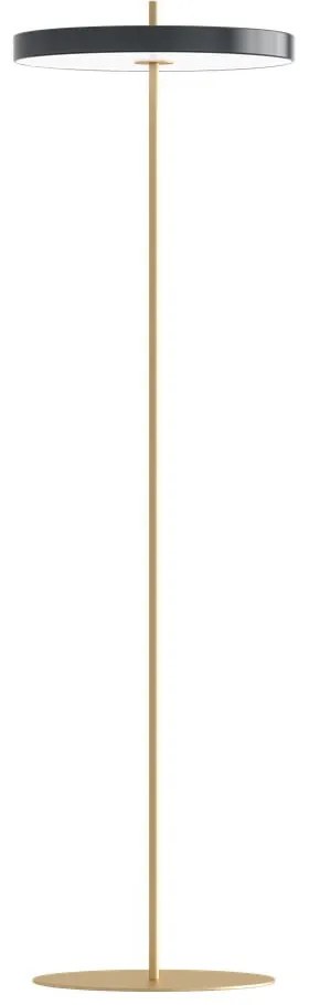 Lampadar gri antracit LED cu intensitate reglabilă cu abajur din metal (înălțime 151 cm) Asteria Floor – UMAGE