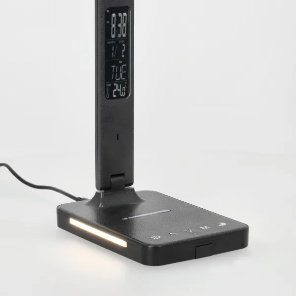 Lampă LED dimabilă cu funcție de încărcare fără fir Qi, afișaj și port USB LED/7W/230V 3000-6000K