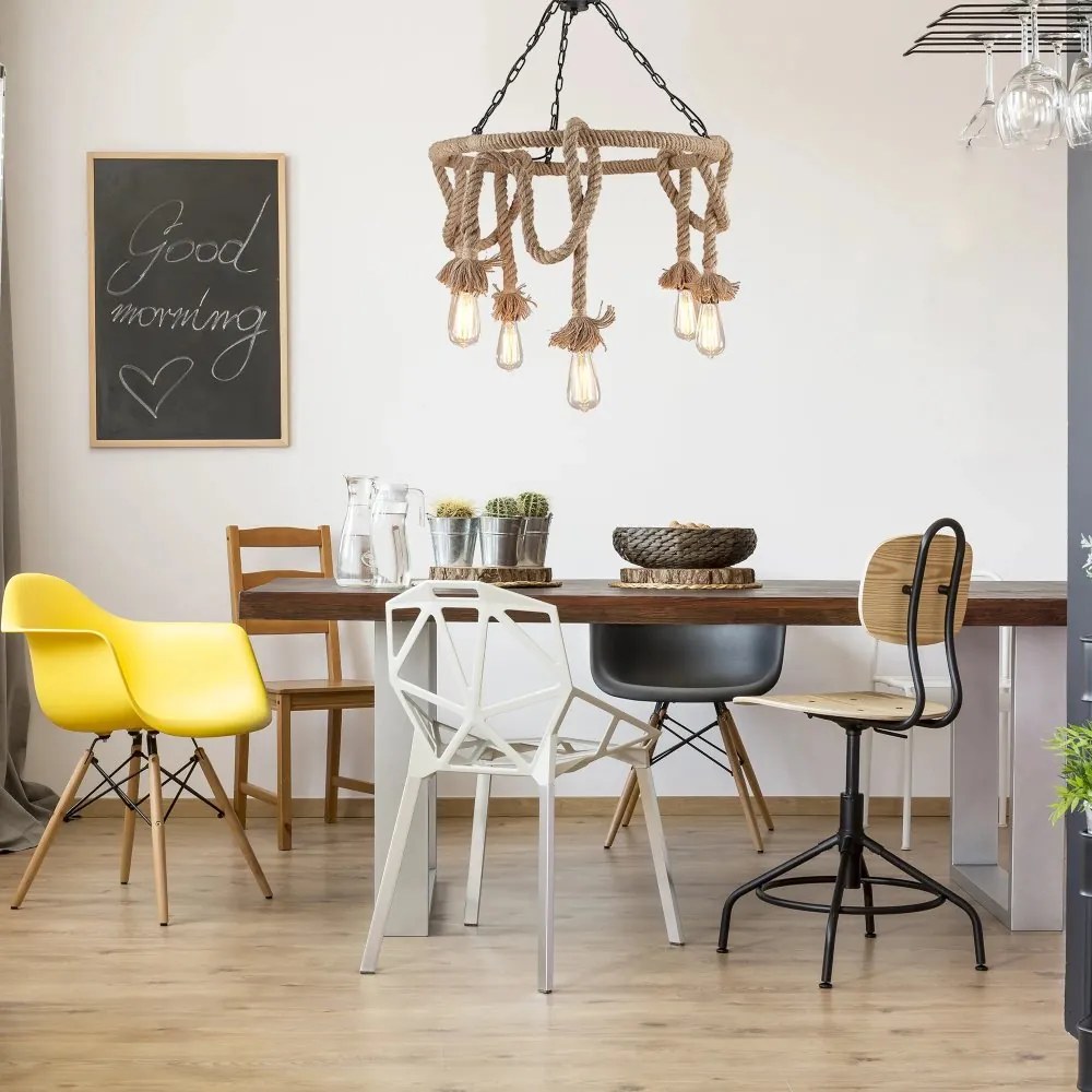 Plafonieră suspendată, în stil rustic 60 cm