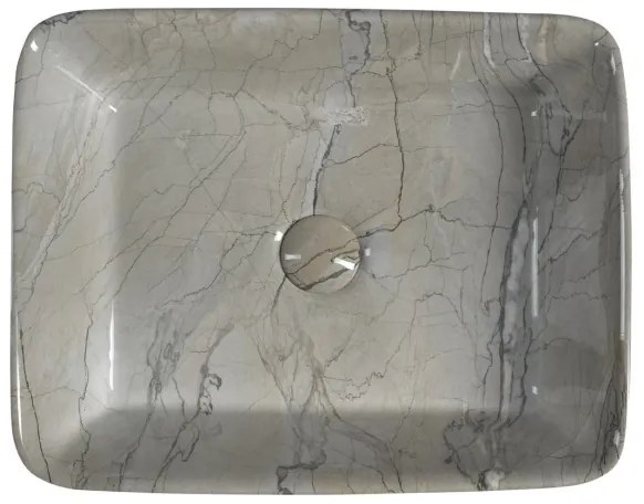 Sapho - Lavoar pentru blat DALMA, 47,5 x 37,5 cm, ceramică/gri