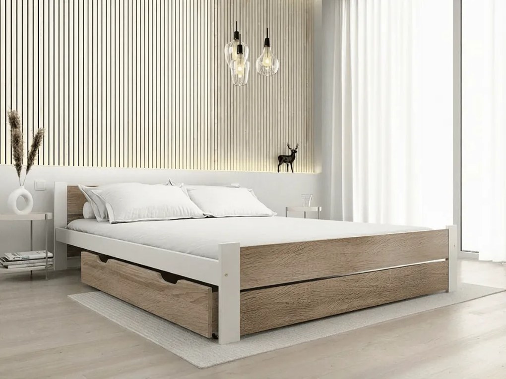 Cutie de depozitare sub pat 150 cm, stejar sonoma