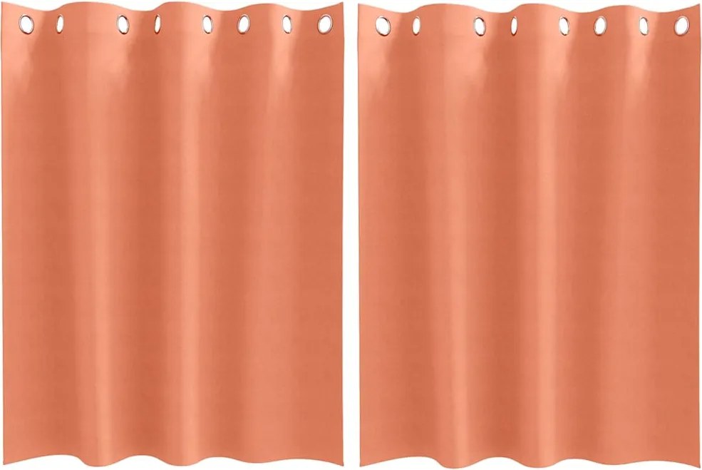 vidaXL Perdele Opaque cu Inel 2 pcs Terracota 140 x 140 cm Poliester