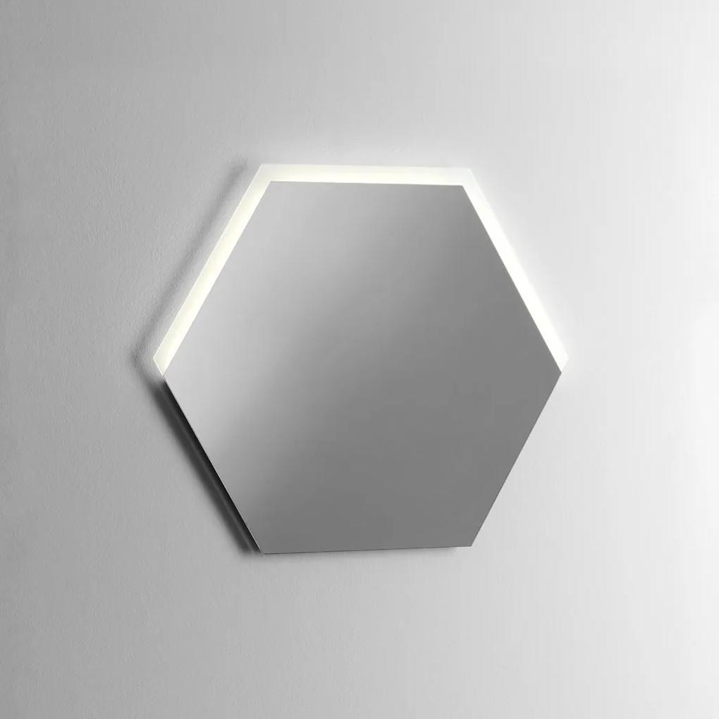 Oglinda cu LED HEXA 1, Sticla, Transparent,  79x2.5x90 cm