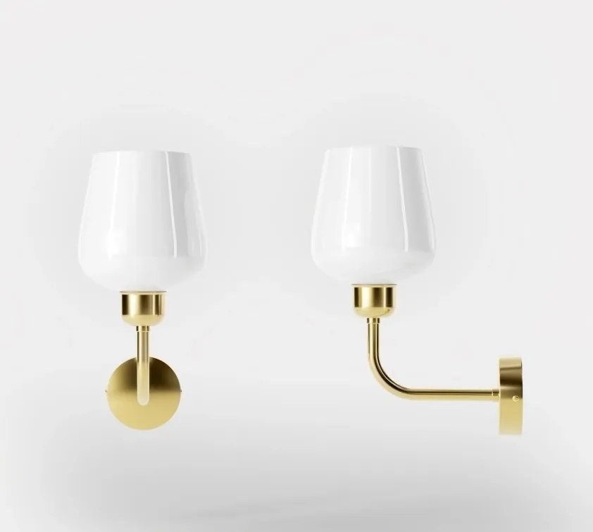 Aplica de perete design italian din alama si sticla Talis