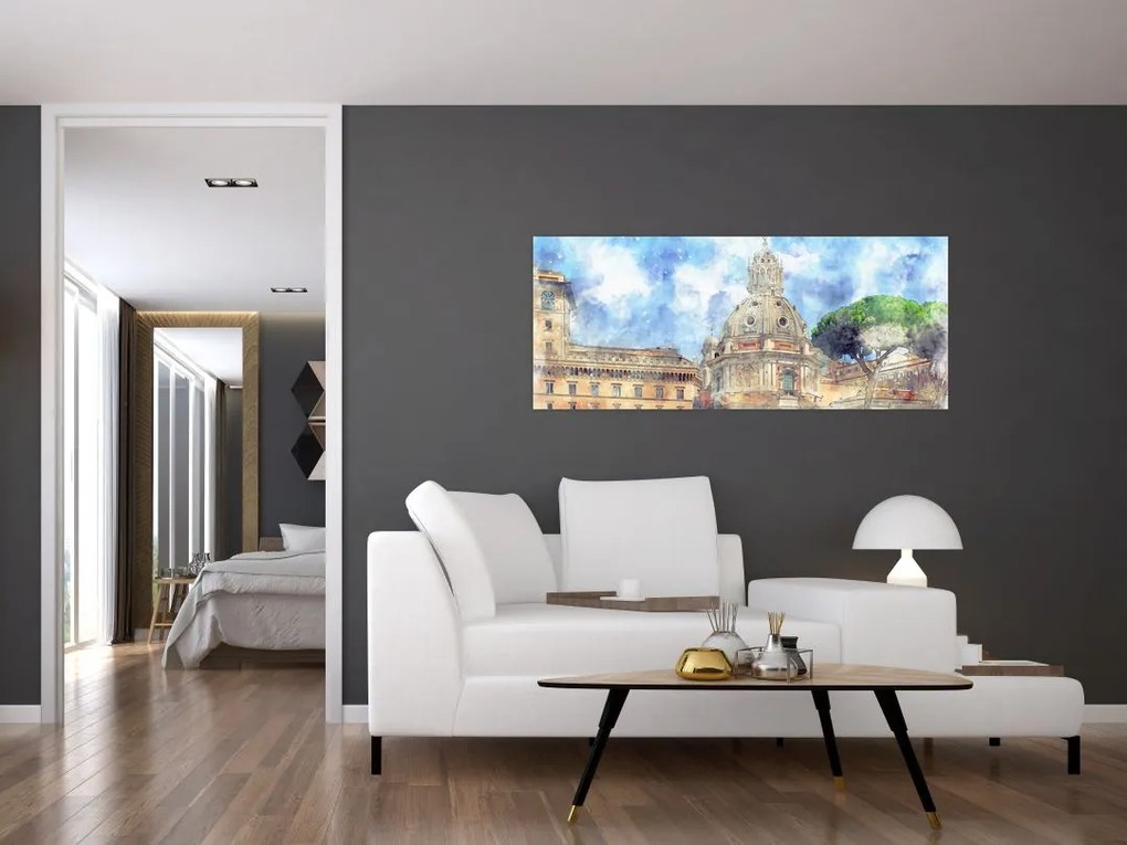 Tablou - Biserica Santa Maria di Loreto, Roma, Italia (120x50 cm)
