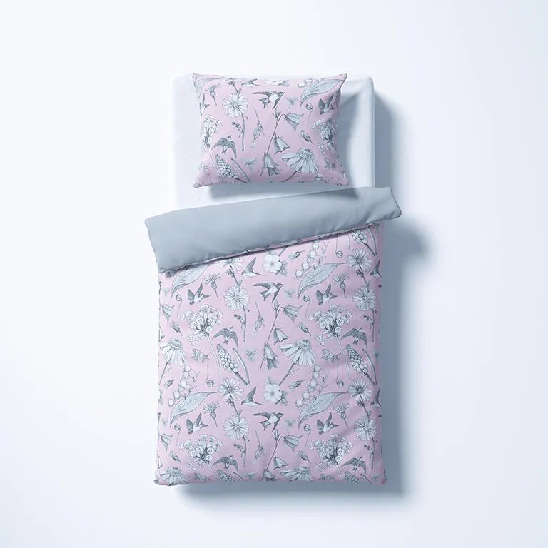 Lenjerie de pat Dual Feel RONDINI roz