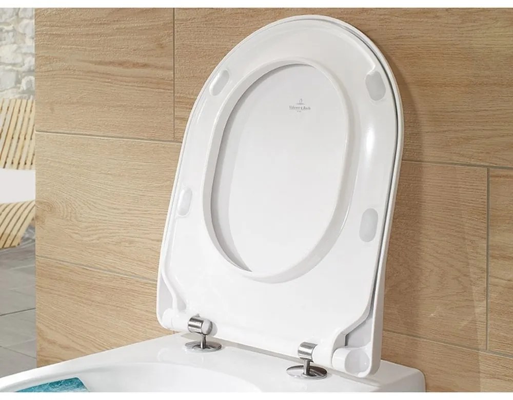 Capac Wc soft close alb slim Villeroy Boch Subway 2.0 Alb, slim
