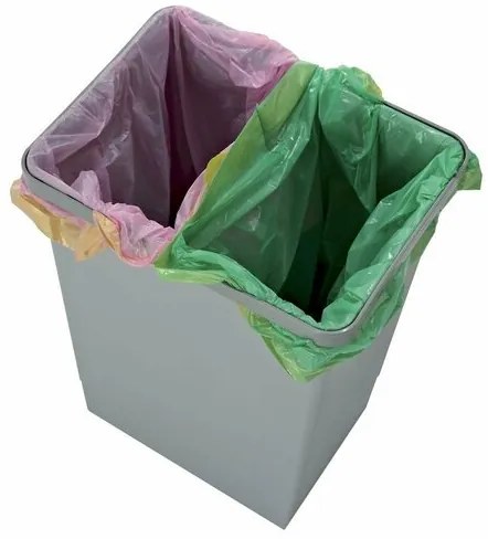Coș de plastic Elletipi cu mânere 15 l, gri, 15 l