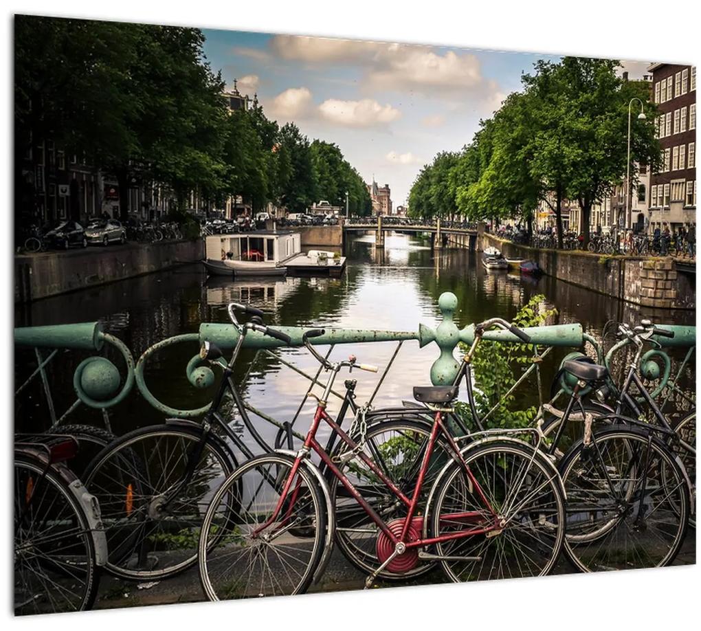 Tablou cu bicicleta în oraș (70x50 cm), în 40 de alte dimensiuni noi