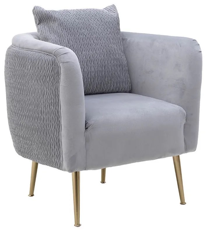 Fotoliu Grey Gold Velvet 76cm x 74cm x 72cm
