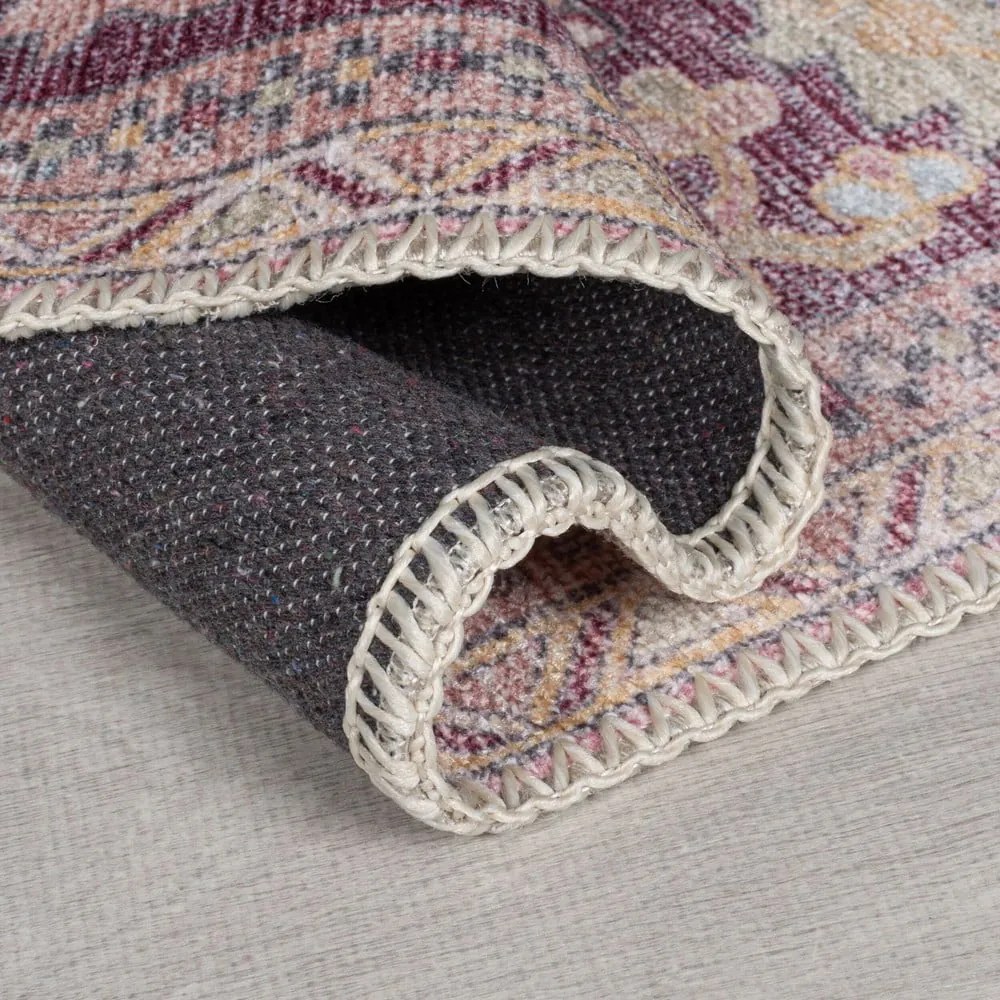 Covor roșu deschis lavabil din amestec de fibre reciclate 160x230 cm Windsor – Flair Rugs
