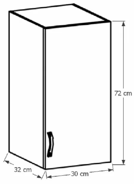 Dulap superior de bucătărie G30 Provense (alb + sosna andersen) (D). 1015173