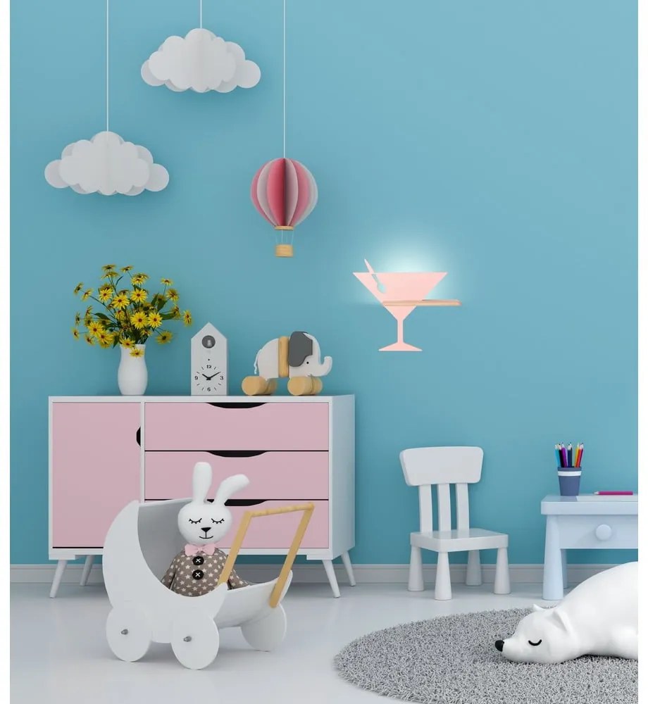 Aplică de perete roz LED Piccolo – Candellux Lighting