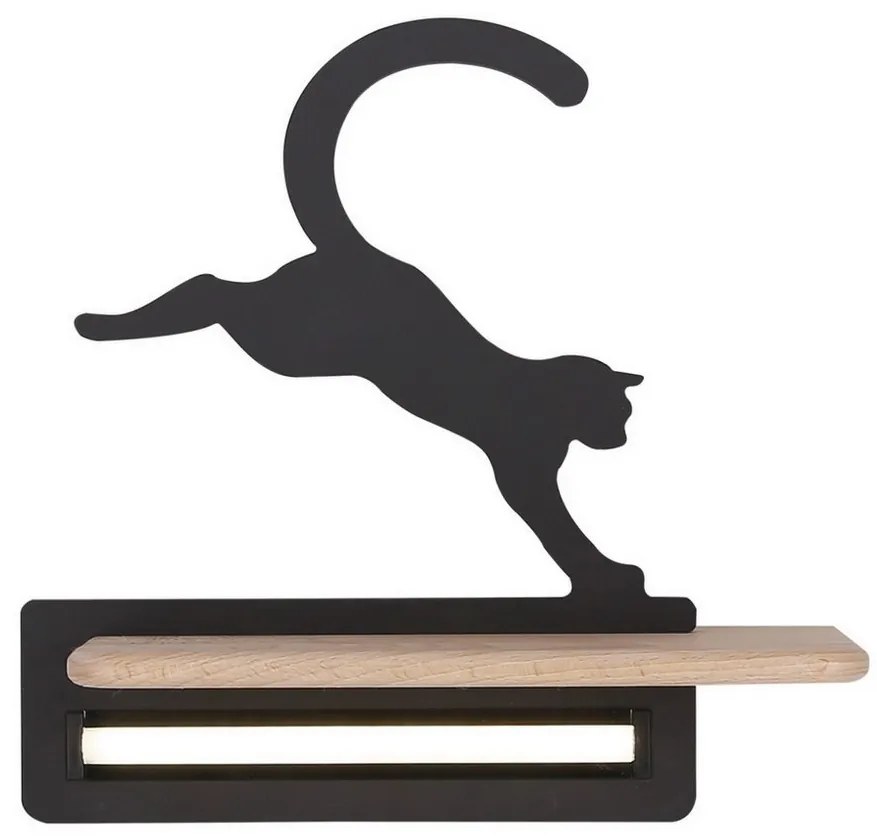 Aplică LED cu raft pentru copii JUMPING CAT LED/5W/230V