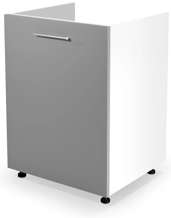 Dulap inferior Vento DK-60/82, alb/gri