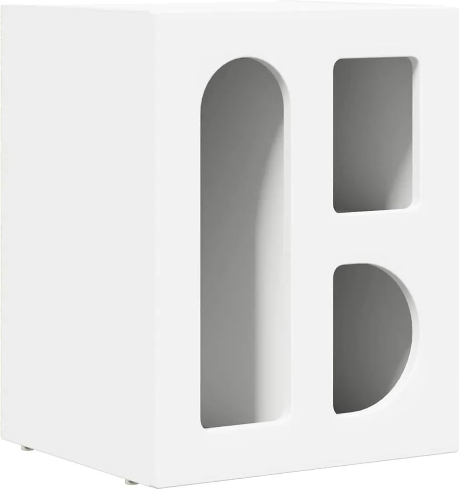 vidaXL Noptieră Alb 40 x 35 x 50 cm Lemn compozit