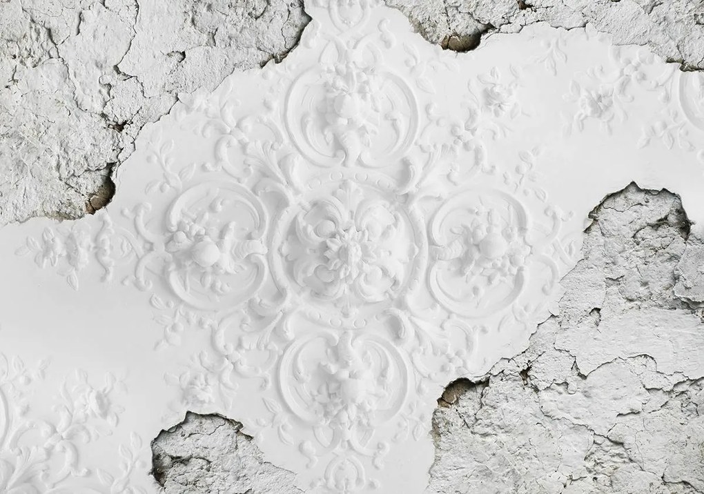 Fototapet - Relief pe perete risipit (254x184 cm)