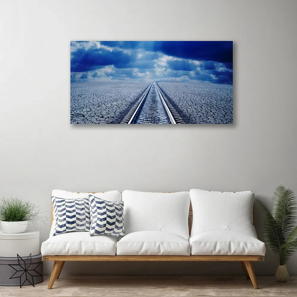 Tablou pe panza canvas Track Arhitectura Gri Albastru