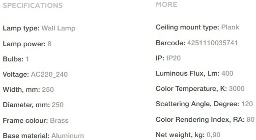 Aplica de perete cu lumina ambientala LED Jupiter, diametru 25cm