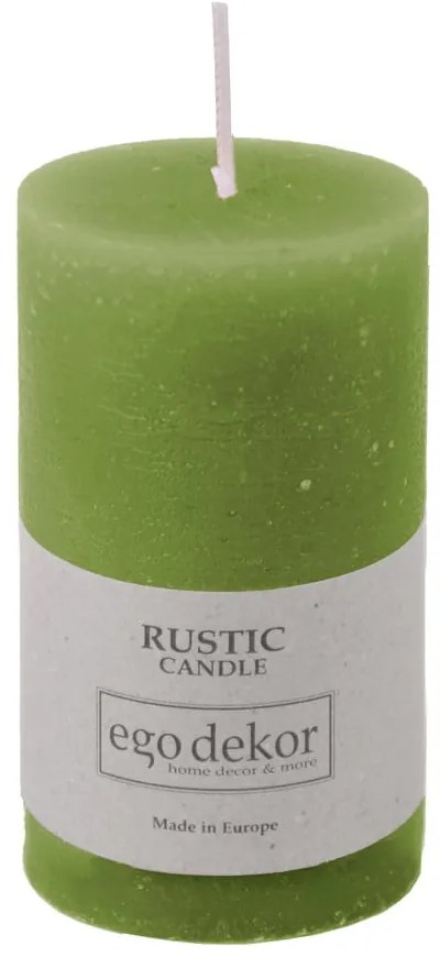 Lumânare Rustic candles by Ego dekor Rust, durată ardere 38 h, verde