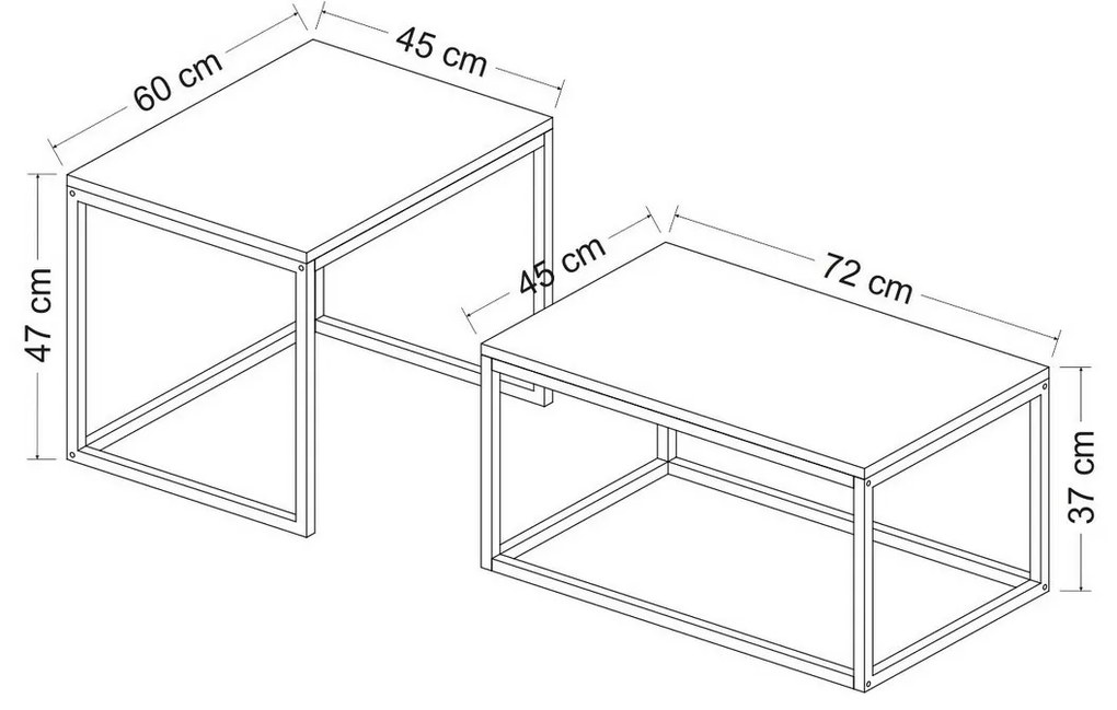Măsuță de cafea Leka Black