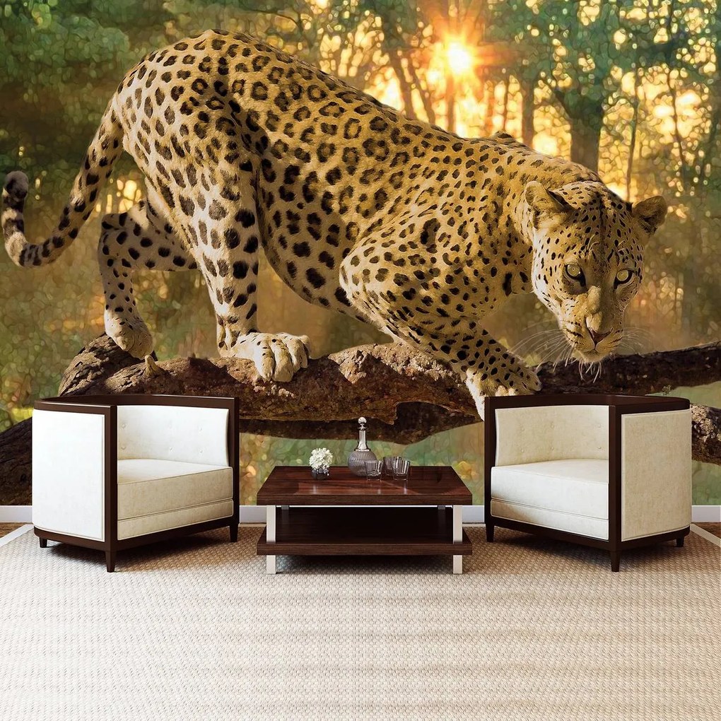 Fototapet - Jaguar Forest Woods (254x184 cm)