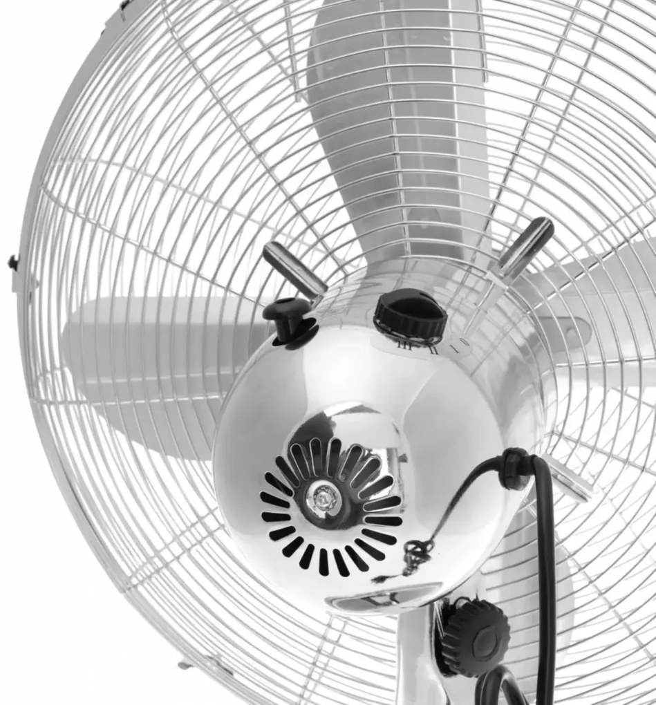 Ventilator de birou, 40 cm, Klausberg KB7538, otel, argintiu