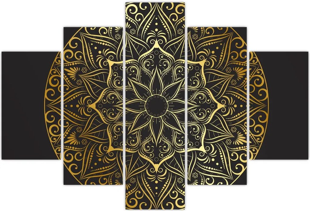 Tablou abstracției aurii (150x105 cm)