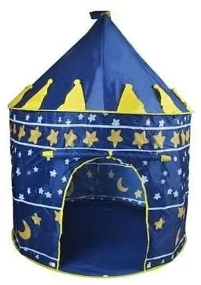 Cort de Joaca Pop-up XXL Pentru Copii NOVOKIDS™ Blue Castle, Pentru interior si exterior, Geanta transport inclusa, Dimensiuni 105X135 cm, Model