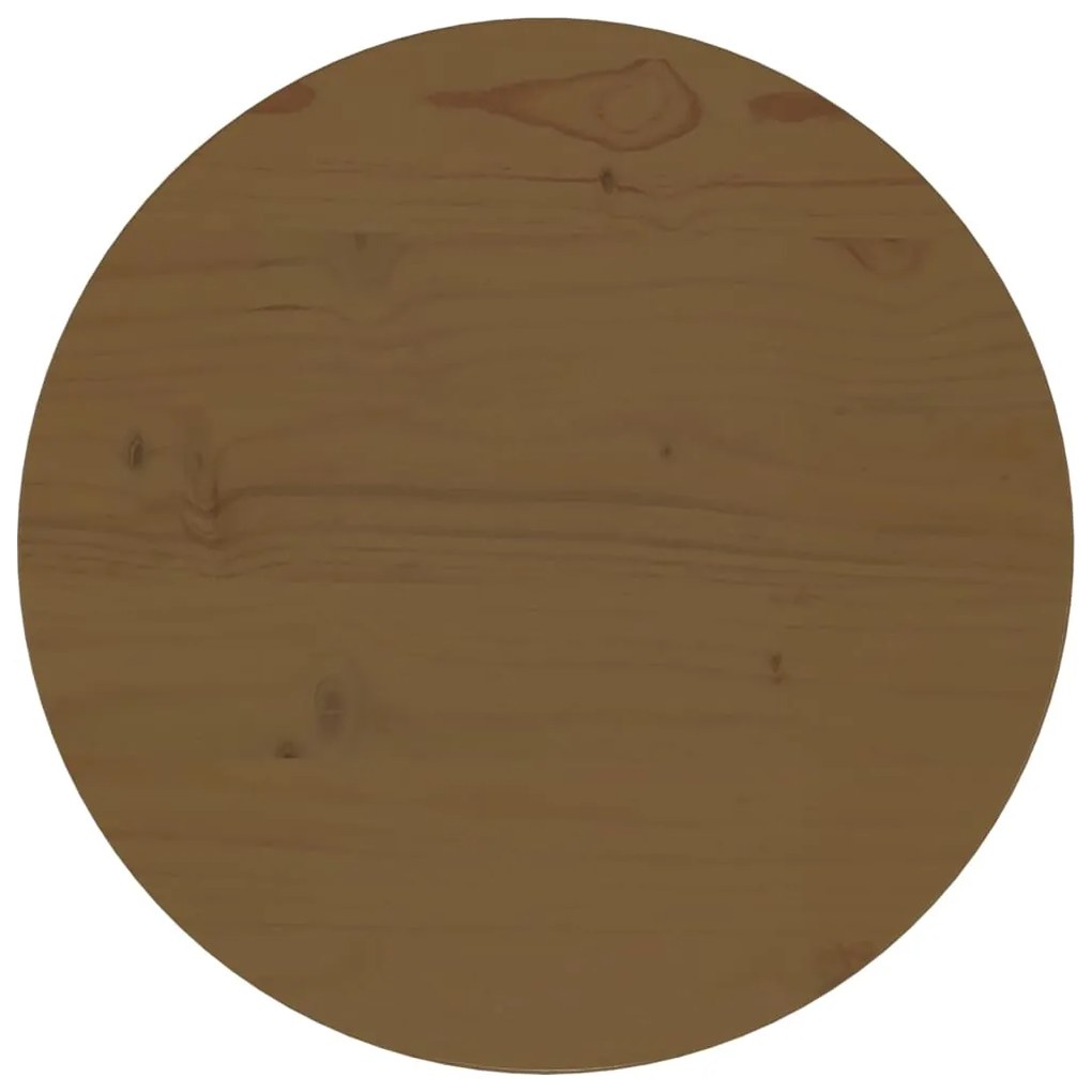 813673 vidaXL Blat de masă, maro, Ø40x2,5 cm, lemn masiv de pin