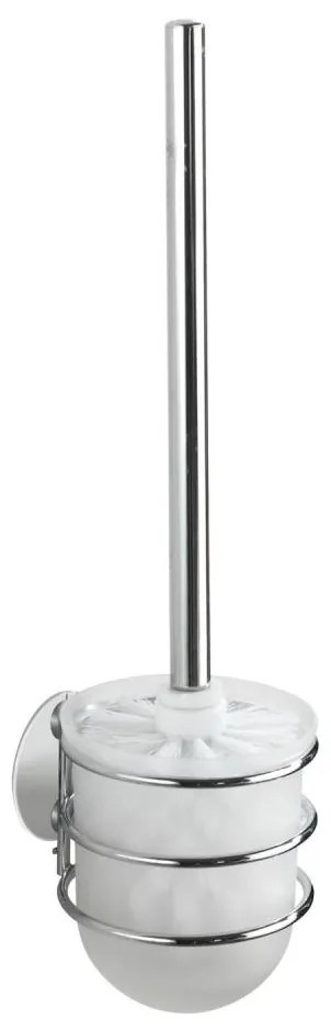 WENKO 18768100 - Set WC TURBO-LOC rotund, oțel, 10x37,5 cm, crom lucios/alb