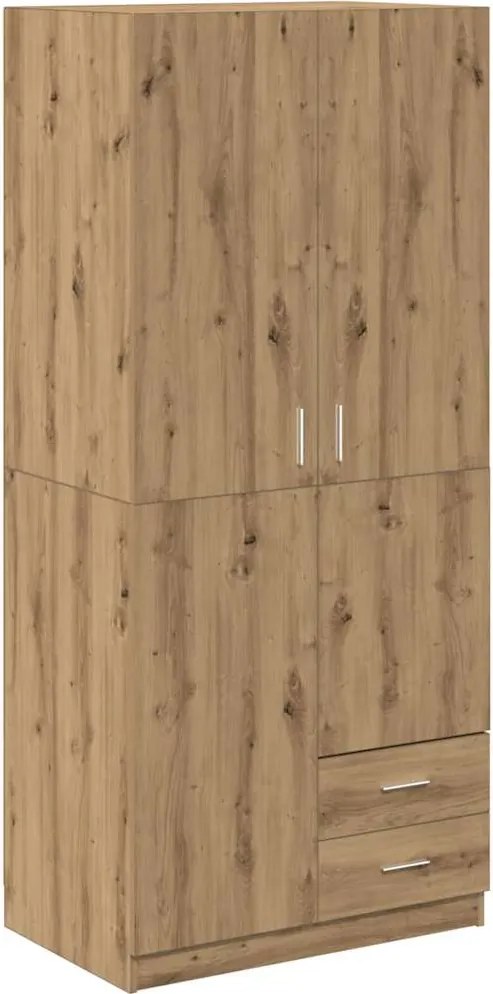 vidaXL Șifonier, stejar artizanal, 80x52x180 cm, lemn prelucrat