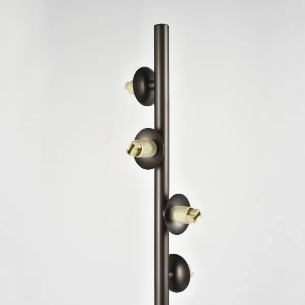 Brilagi - Lampă LED de podea MILLA 7xG9/3W/230V maro/maro fumuriu