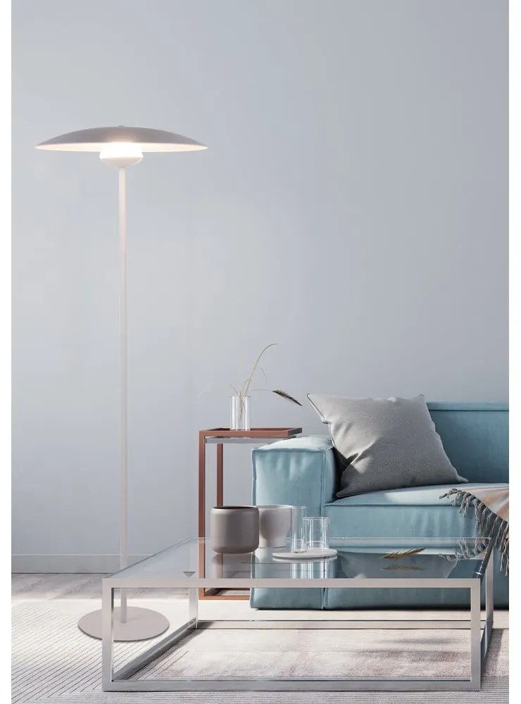 Lampadar alb LED cu abajur din metal (înălțime 140 cm) Lund – Candellux Lighting