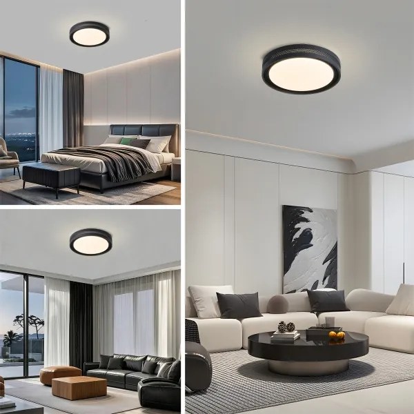 Brilagi - plafonieră LED dimabilă KREON LED/54W/230V 3000-6000K negru Ø 38 cm + telecomandă
