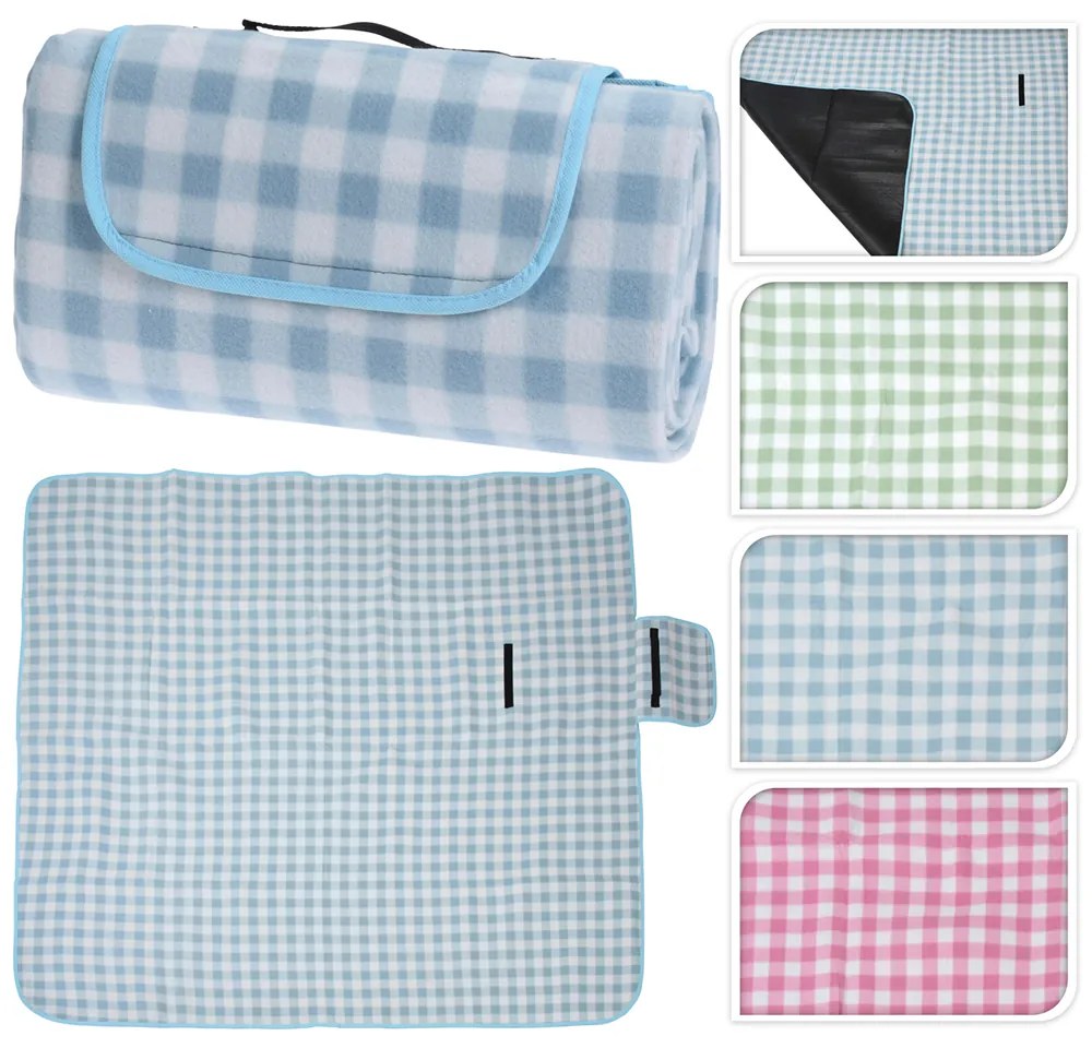Patura picnic impermeabila Thea, 130x150 cm, polietilena, disponibila in 3 variante