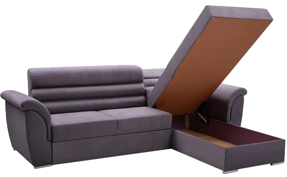 Set de canapea, ţesătură Queens gri închis, dreapta, FABO