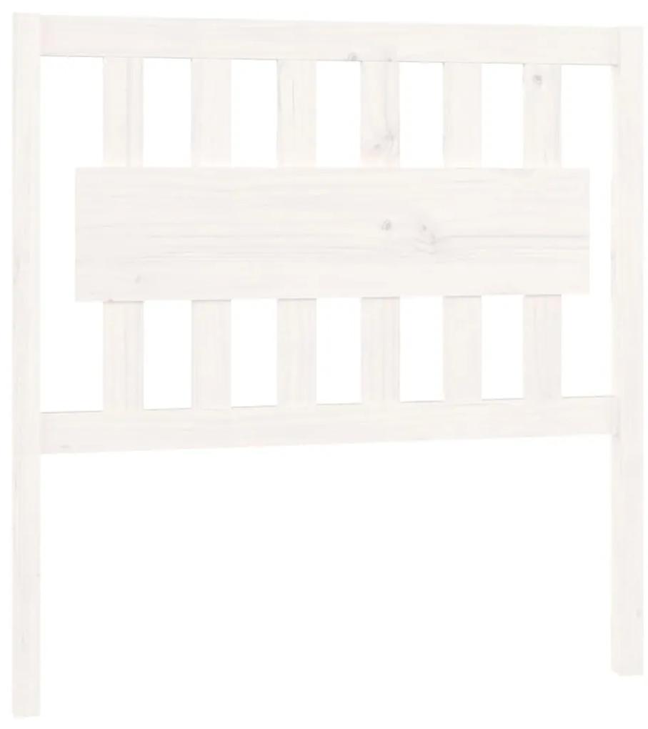 818551 vidaXL Tăblie de pat, alb, 95,5x4x100 cm, lemn masiv de pin
