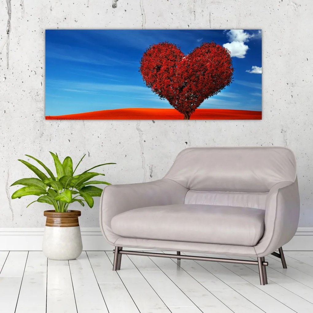 Tablou - Inimă din copac (120x50 cm)