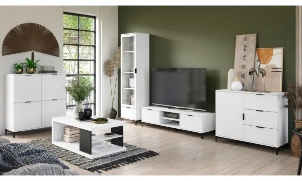 Comodă de televizor LORA alb