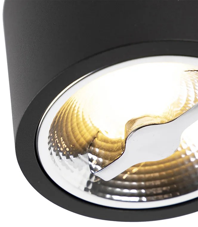Spot modern de plafon negru AR111 cu LED inclus - Expert