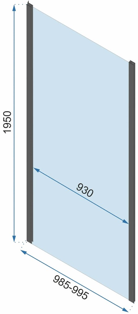 Cabina dus Rapid Slide Crom 140x100cm, Rea