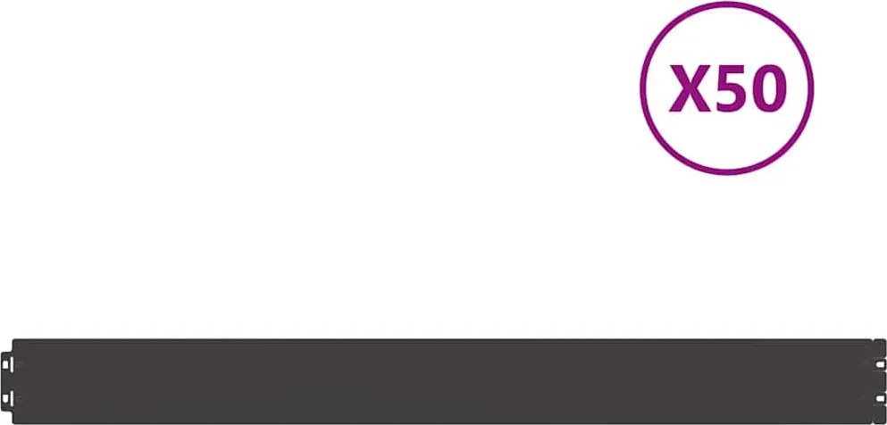 vidaXL Borduri de gazon 50 buc Negru 10x103 cm Oțel laminat la rece