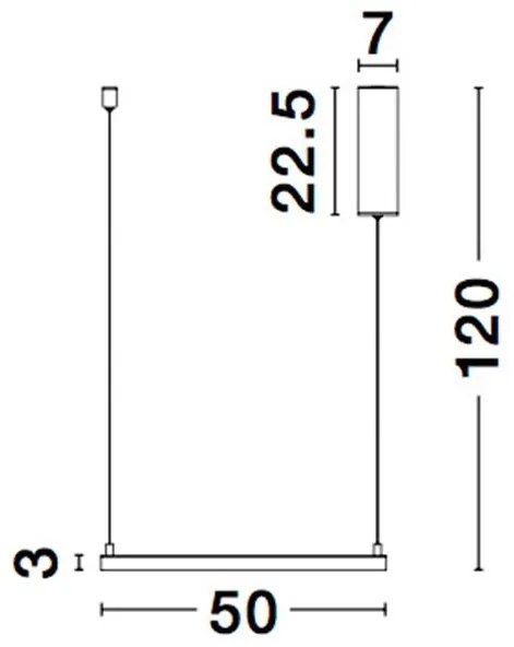 Lustra suspendata LED dimabila design modern ETERNA negru NVL-9990736