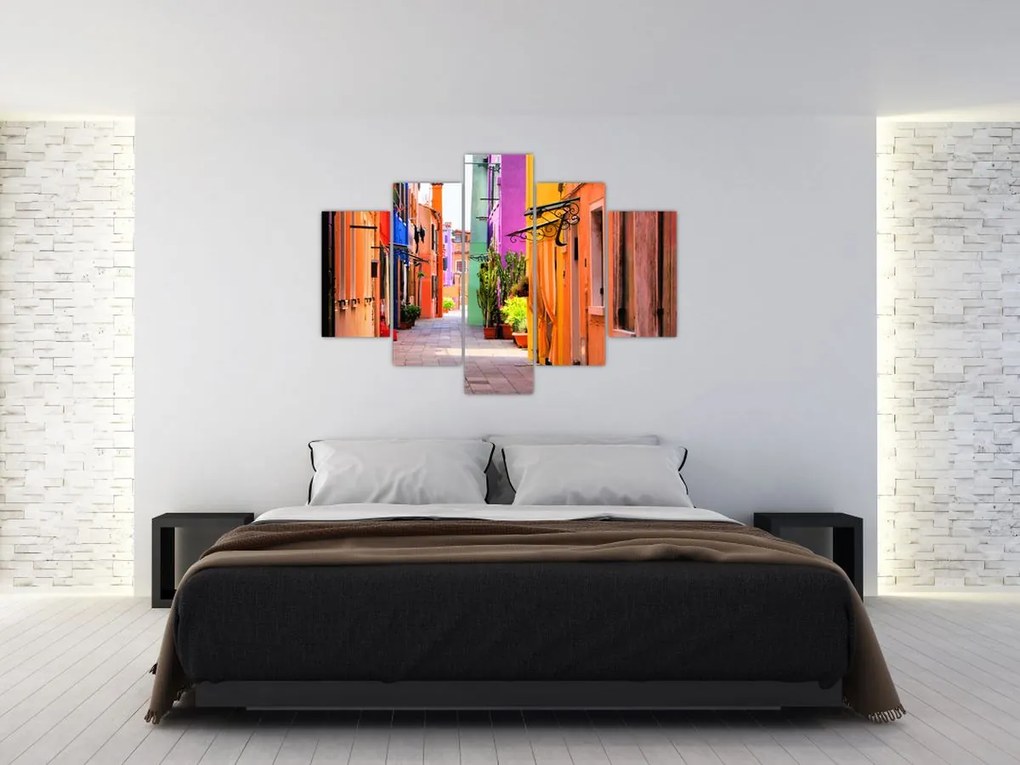 Tablou - Casa colorată în Burano, Veneția (150x105 cm)