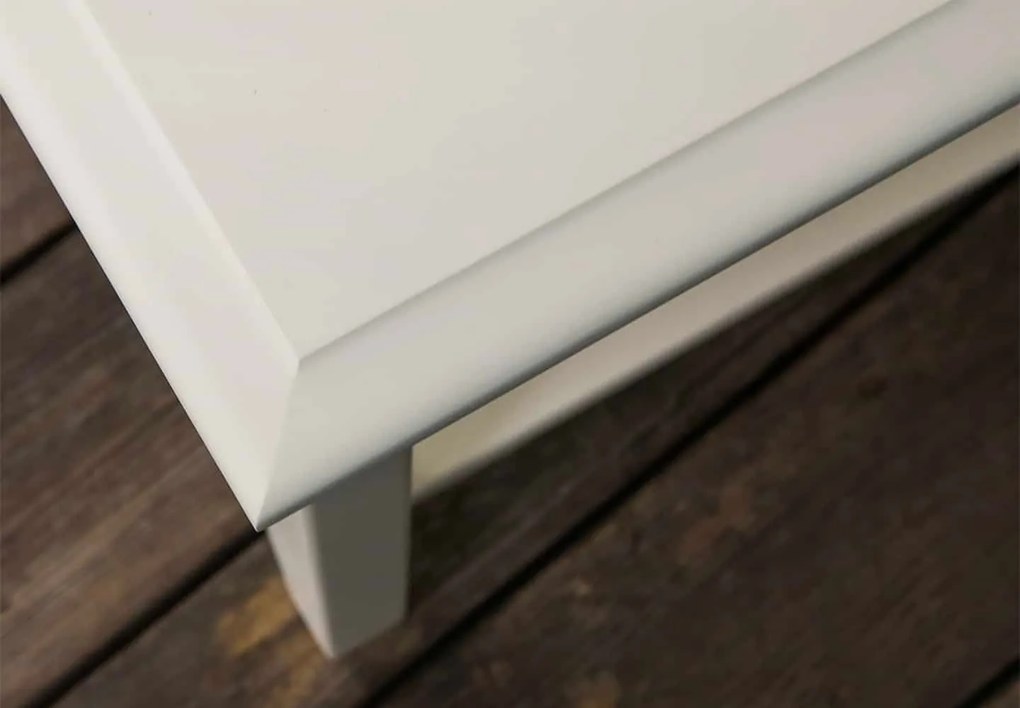 Masă lemn masiv Cafea Linea cu Sertar 122x71cm