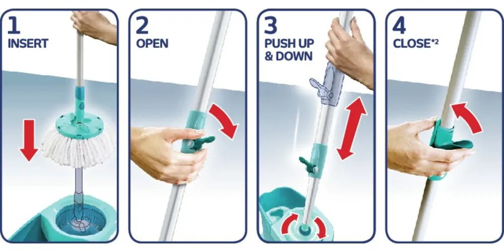 Mop rotativ cu găleată și detergent pentru pardoseli Rotation Disc Ergo - LEIFHEIT